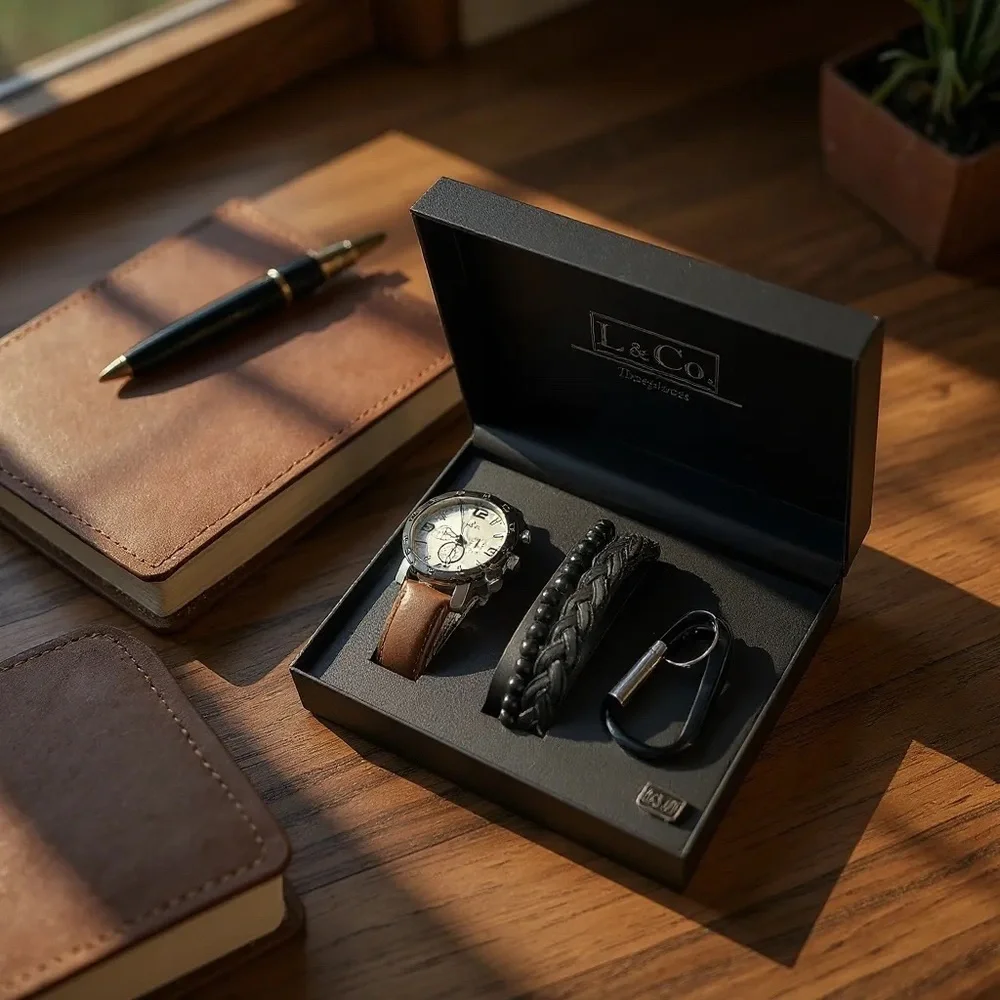 L & Co. Timepieces watch, dual-bracelet, &‎ carabiner. New in Box!